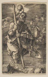 Szent Kristóf, jobbra néző alkotó: Albrecht Dürer
