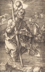 Szent Kristóf jobbra néz, 1521. alkotó: Albrecht Dürer