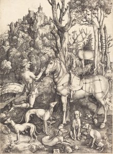 Szent Eustace, c. 15001501. alkotó: Albrecht Dürer