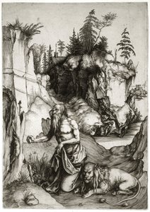 Szent Jeromos bűnbánatban (Bartsch 61) alkotó: Albrecht Dürer