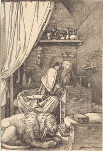 Szent Jeromos a cellájában alkotó: Albrecht Dürer