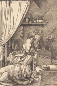 Szent Jeromos cellájában, 1511. alkotó: Albrecht Dürer