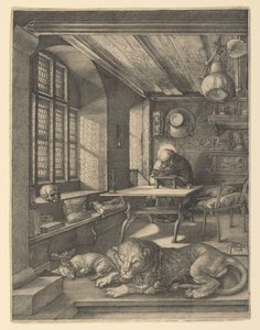 Szent Jeromos a dolgozószobájában alkotó: Albrecht Dürer