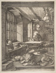 Szent Jeromos a dolgozószobájában alkotó: Albrecht Dürer