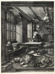 Szent Jeromos a dolgozószobájában, 1514 alkotó: Albrecht Dürer