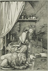 Szent Jeromos a cellájában alkotó: Albrecht Dürer