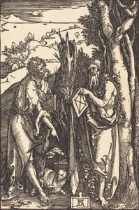 Keresztelő Szent János és Szent Onufriusz, c. 1504. alkotó: Albrecht Dürer