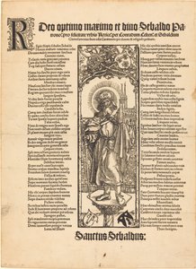 Szent Sebaldus egy oszlopon áll alkotó: Albrecht Dürer