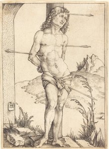 Szent Sebestyén az oszlophoz kötve alkotó: Albrecht Dürer