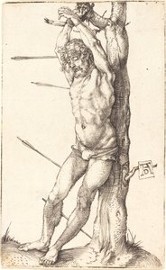 Szent Sebestyén a fához kötve alkotó: Albrecht Dürer