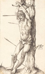 Szent Sebestyén a fához kötve, 15001501. alkotó: Albrecht Dürer