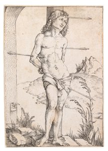 Szent Sebestyén az oszlopnál, c. 1500. alkotó: Albrecht Dürer