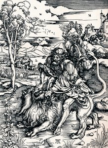 Sámson megtépázta az oroszlánt, 1497 1906 alkotó: Albrecht Dürer
