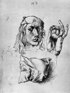 Önarckép párnával, 1493, 1936 alkotó: Albrecht Dürer