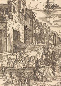 A Szent Család Egyiptomban tartózkodása, kb. 1504. alkotó: Albrecht Dürer