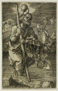 Szent Kristóf jobbra néző alkotó: Albrecht Dürer