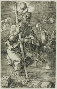 Szent Kristóf jobbra fordulva alkotó: Albrecht Dürer
