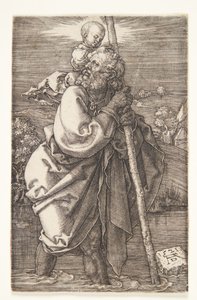 Szent Kristóf balra néz alkotó: Albrecht Dürer