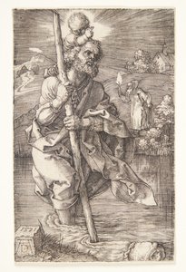 Szent Kristóf jobbra néz alkotó: Albrecht Dürer