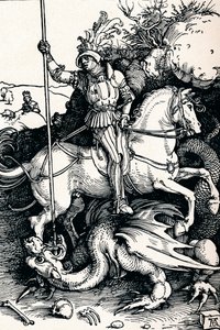 Szent György és a sárkány, 1505, 1906 alkotó: Albrecht Dürer
