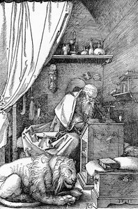 Szent Jeromos a cellájában, 1511, 1906 alkotó: Albrecht Dürer