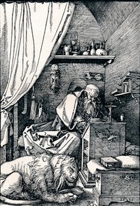 Szent Jeromos cellájában, 1511, 1906 alkotó: Albrecht Dürer