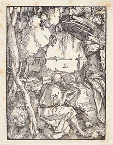 Szent Jeromos a barlangban alkotó: Albrecht Dürer