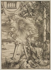 A könyvet felfaló Szent János alkotó: Albrecht Dürer