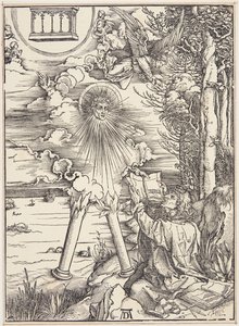 A könyvet felfaló Szent János alkotó: Albrecht Dürer