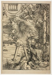 Szent János, aki felfalja a könyvet, az Apokalipszisből alkotó: Albrecht Dürer