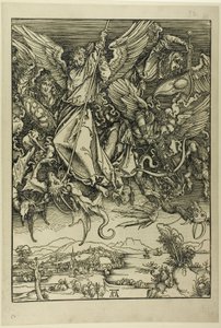 Szent Mihály harc a sárkány ellen, Az Apokalipszisből alkotó: Albrecht Dürer