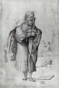 Szent Pál, 1523 (toll és tinta papíron) alkotó: Albrecht Dürer