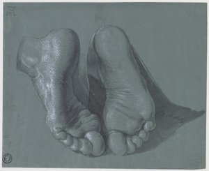 Két láb tanulmánya alkotó: Albrecht Dürer