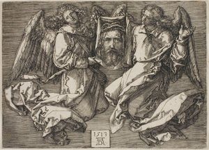 Sudarium Két angyal által megjelenítve alkotó: Albrecht Dürer