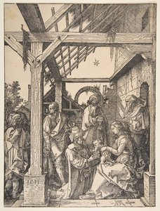 A mágusok imádása, 1511. alkotó: Albrecht Dürer