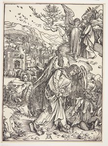 Az angyal Új Jeruzsálem Szent Jánost mutatja alkotó: Albrecht Dürer