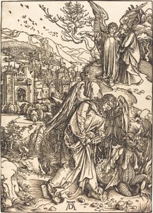 Az angyal a feneketlen gödör kulcsával alkotó: Albrecht Dürer