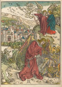 Az angyal a feneketlen mélység kulcsával alkotó: Albrecht Dürer