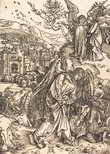 Az angyal a feneketlen gödör kulcsával, valószínűleg c. 14961498. alkotó: Albrecht Dürer