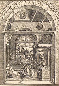 Az Angyali üdvözlet, c. 15021504. alkotó: Albrecht Dürer