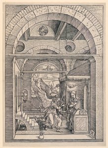 Az Angyali üdvözlet, a Szűz élete sorozatból alkotó: Albrecht Dürer