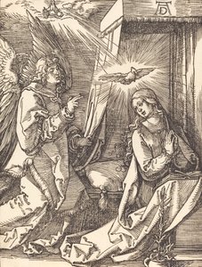 Az Angyali üdvözlet, valószínűleg c. 15091510. alkotó: Albrecht Dürer