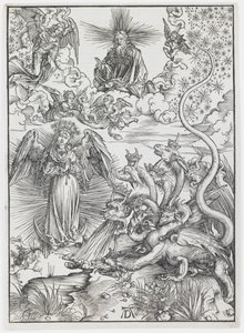 Az apokaliptikus nő, az „Apokalipszis” sorozatból alkotó: Albrecht Dürer