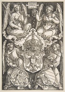 A Birodalom és Nürnberg fegyverei, 1521. alkotó: Albrecht Dürer