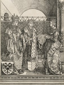 Szép Fülöp eljegyzése Kasztíliai Joannával, 1515. alkotó: Albrecht Dürer