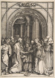 A Szűz eljegyzése, „A Szűz élete” című műből alkotó: Albrecht Dürer