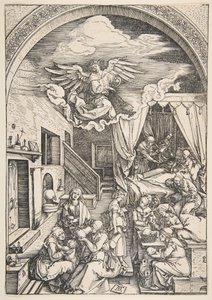 A Szűz születése, A Szűz életéből, kb. 1503. alkotó: Albrecht Dürer