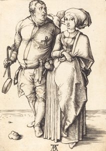 A szakács és felesége c. 14961497. alkotó: Albrecht Dürer