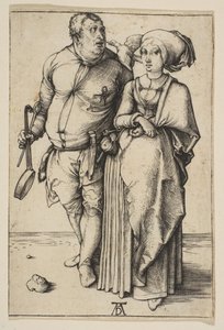 A Szakács és felesége, kb. 1496. alkotó: Albrecht Dürer