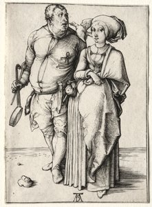 A szakács és felesége, valószínűleg 1497-ben. alkotó: Albrecht Dürer